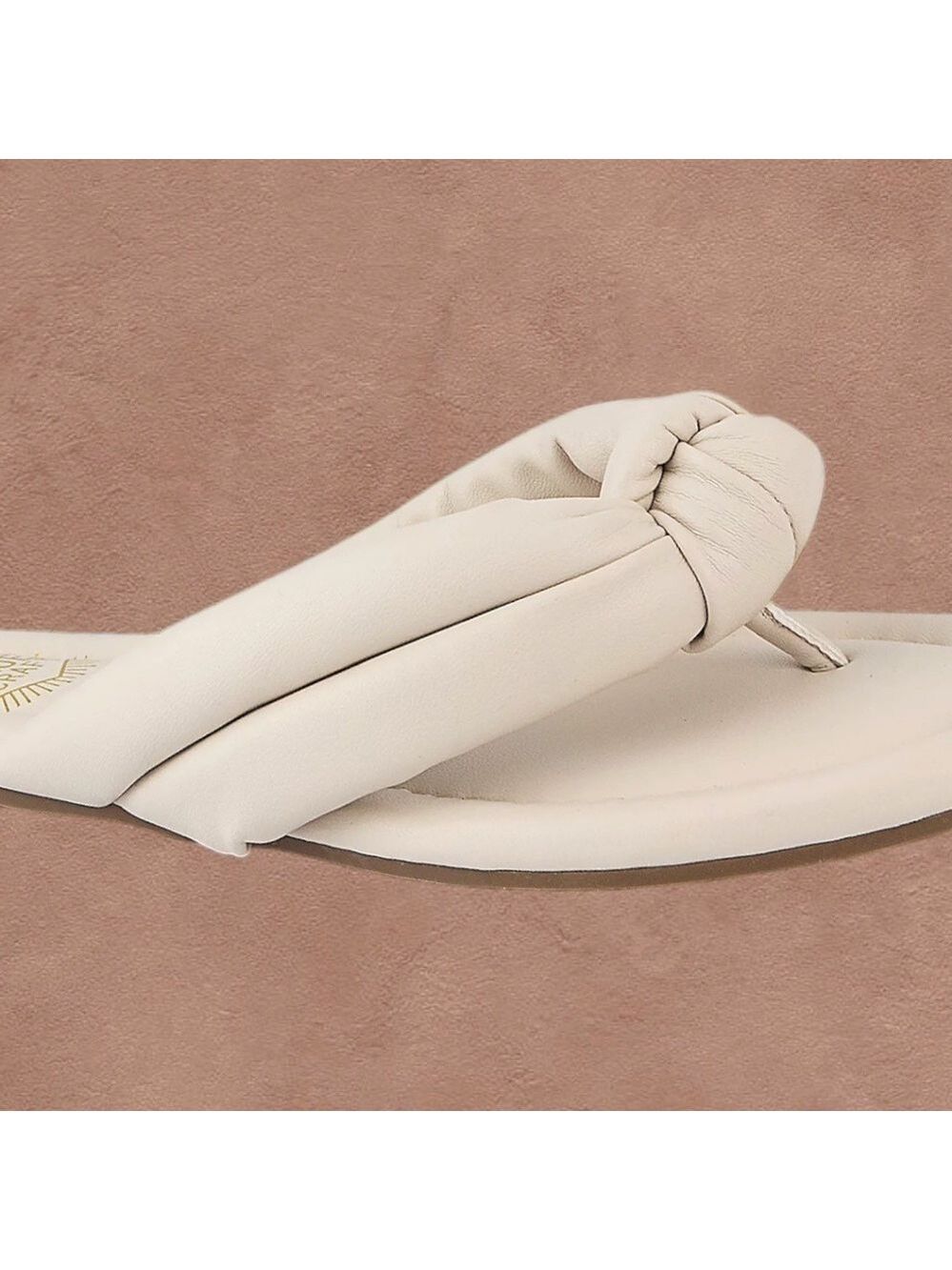 TRUE CRAFT Brandy Faux Leather Puffy-Knotted Straps Flip-Flop Sandals NWT/10 - Picture 5 of 12